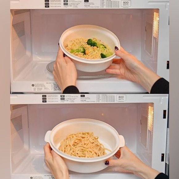 HOME-X Microwave Multi-Purpose Steamer Bowls w/ Lids Set of 2 BPA Free - Picture 4 of 14